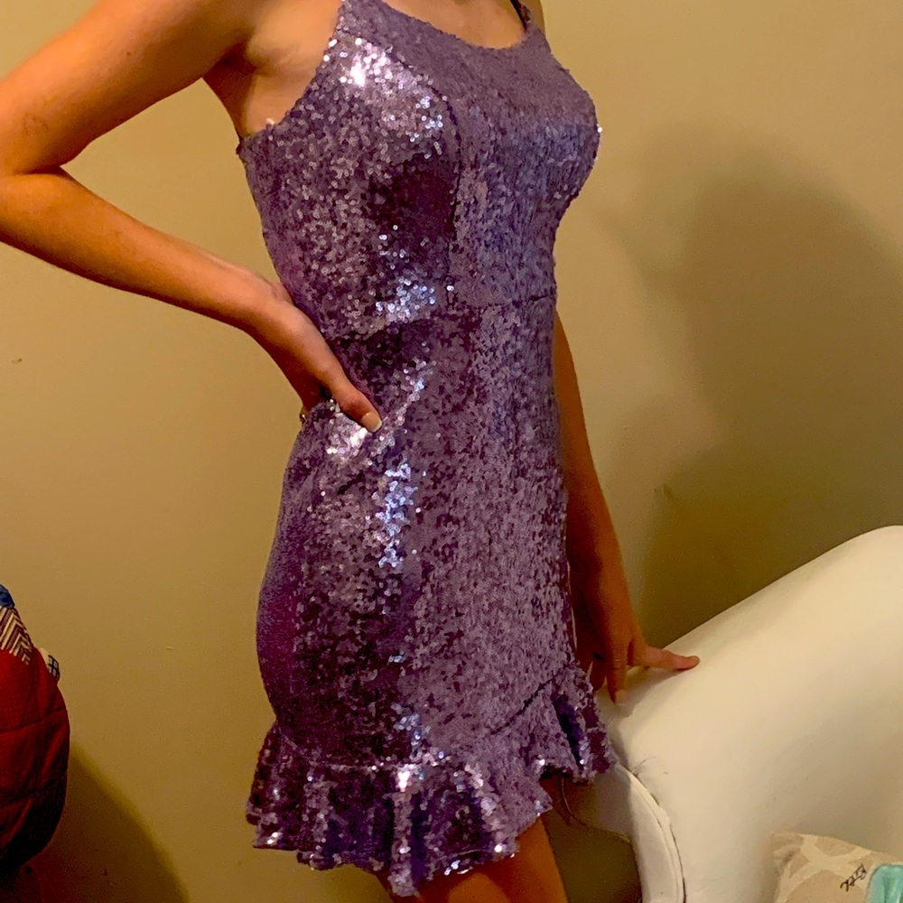 Show Homecoming dress, sequence purple